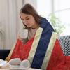 Vintage Aged Norway Flag Throw Blanket Breathable Lightweight Blanket for Adults Kids