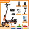 Arwibon 5600W Adult Electric Scooter Dual Motor Top Speed 46MPH,60V27AH, 11-inch Off-Road Tires Sport Folding eScooter with Seat