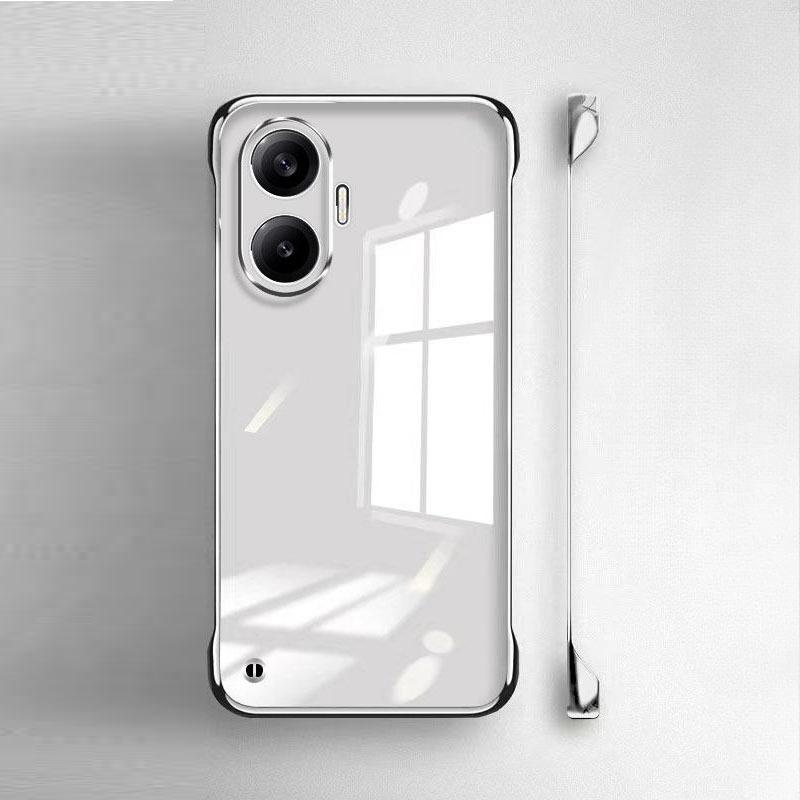 For Xiaomi Poco X7 Pro Electroplated Borderless Transparent Phone Case for Pocox7 Pocox7Pro PC Hard Shell Protective Cover