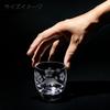 [Official Taiburo Studio] Edo Kiriko Mt. Fuji and Cherry Blossom Chilled Sake Glass TB0050-33, Paper Boxed, Made in Japan