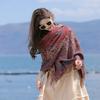 Yunnan Lijiang Tourism New Shawl Ethnic Style Scarf Women's Retro Cloak Photo Thickened Imitation Cashmere Scarf