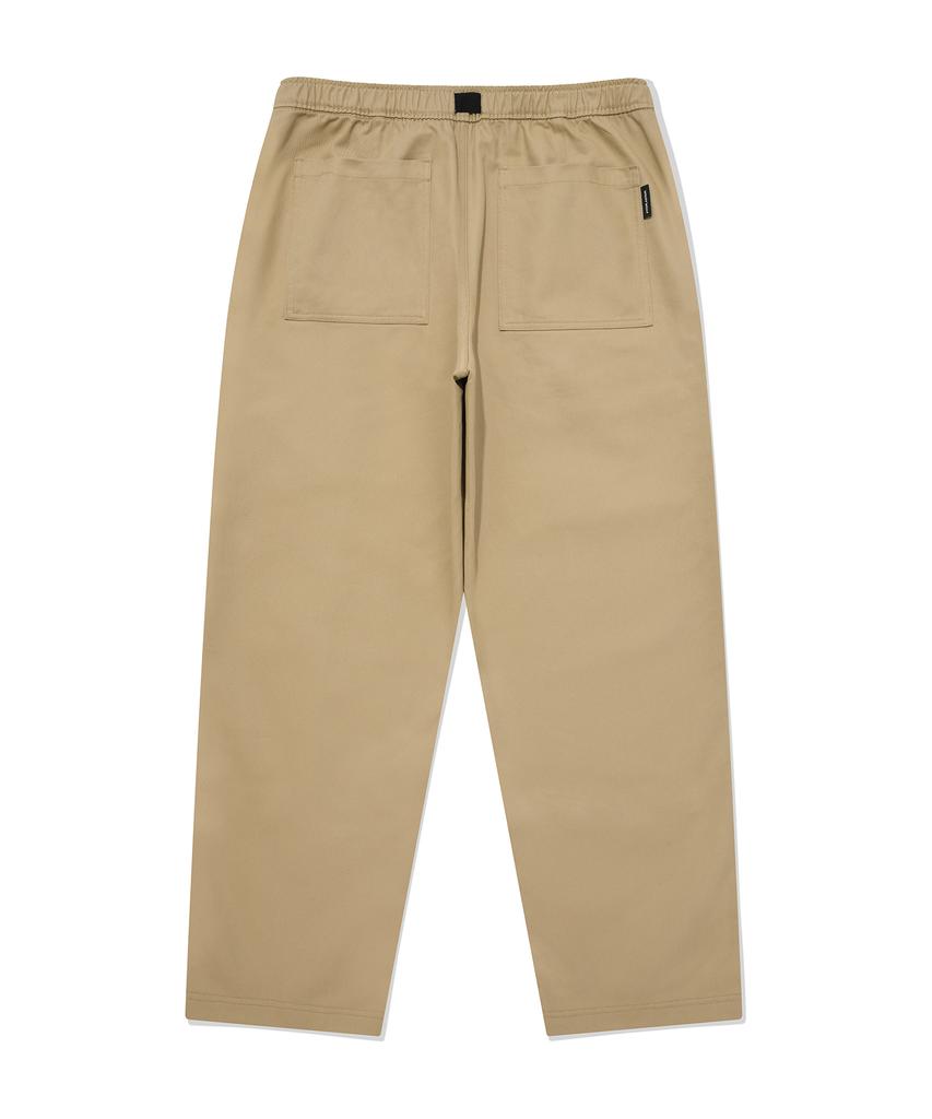 WACKY WILLY Webbing Belt Cotton Pants Beige