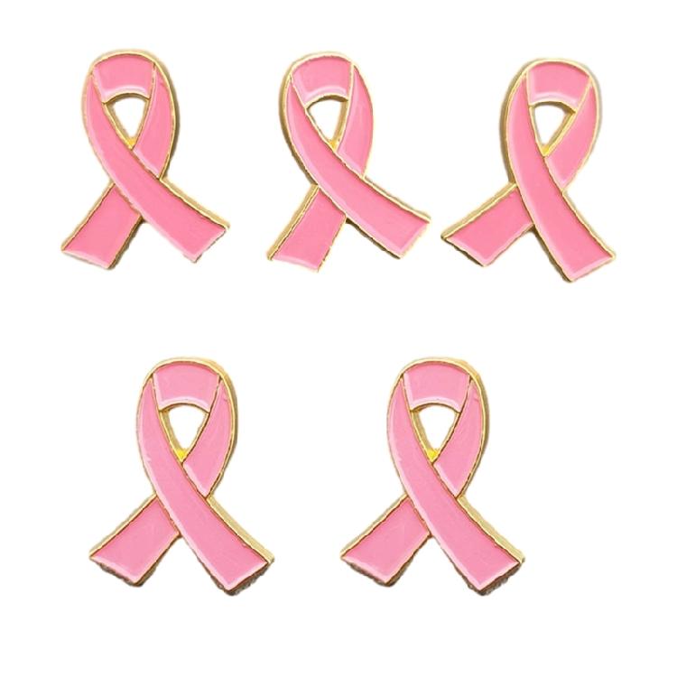 Breast Cancers Awareness Pins Small Ribbon Lapel Pins Metal Brooch Hope Ribbon Pins Gift for Girls Women Girls Clothes