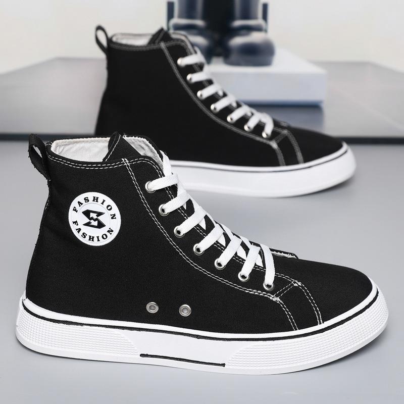 High-top Canvas Shoes, Young and Young New Student Trendy Shoes, Harajuku Comfortable and Versatile Casual Board Shoes, Men's Shoes