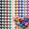 49pcs Polyhedral Dice Set with 7pcs Black Storage Bag Color Number Polyhedra Dice RPG D&D Role-playing Games Accessories