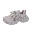 Star with the same ins Korean version of the new dad shoes girl 2025 summer student sports running casual mesh increase