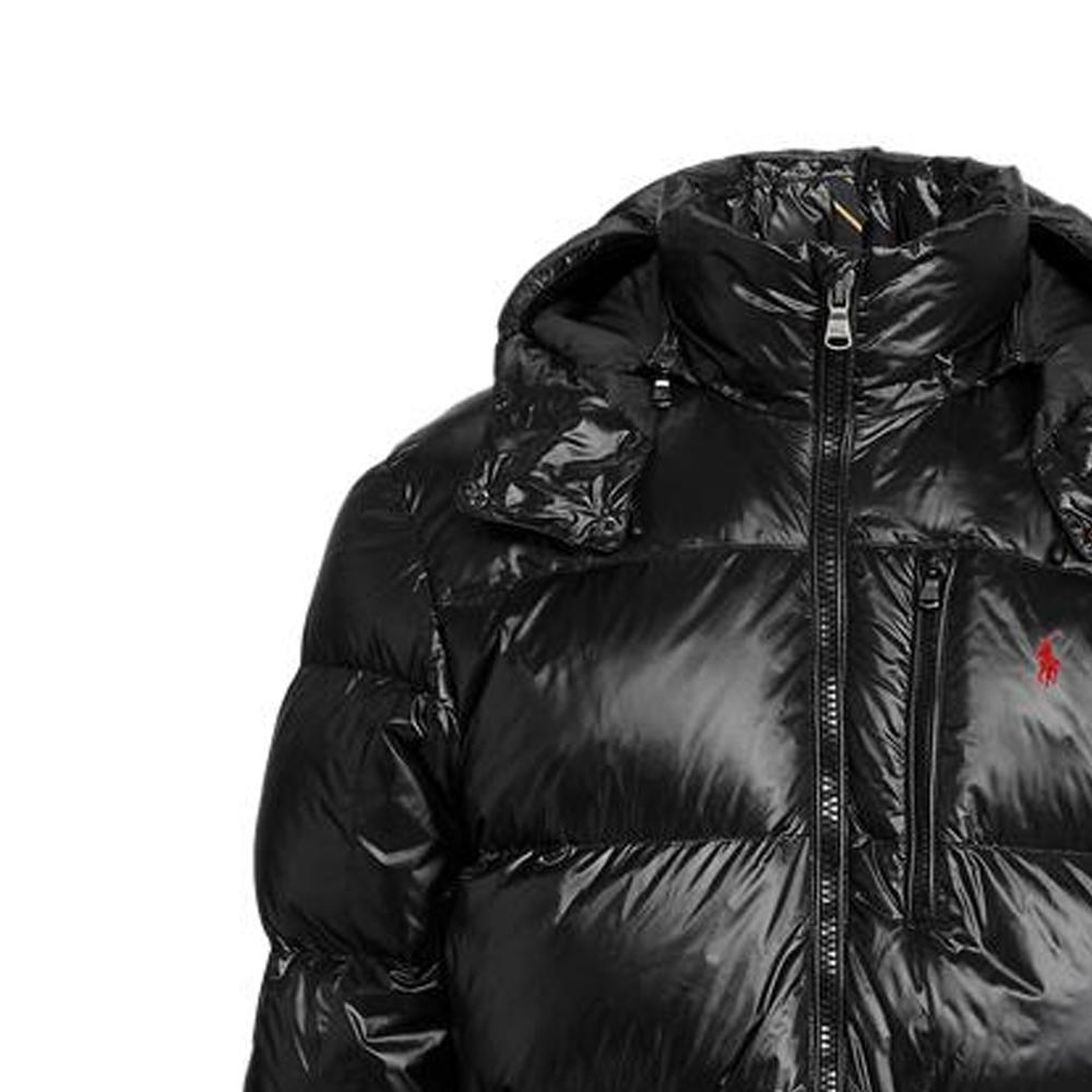 Polo Ralph Lauren Jednobarevná prošívaná bunda se stojáčkem, dlouhým rukávem a zapínáním na zip, pánská bunda, černá, MNPOOTW16020653-001