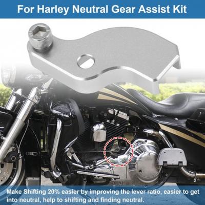 Asystent zmiany na bieg neutralny dla Harley Davidson Touring Softail 18-25 Srebrny