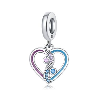 Bead Components Copper Metal Charm Bead Components Authentic Original Love Heart Hollow Pendant Bead Component Bead Components Compatible With