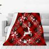 Merry Christmas Reindeer Snowflake Flannel Blanket-Bed Blanket&Throw Blanket Soft Comfortable, Ideal for Home Decoration Gifting