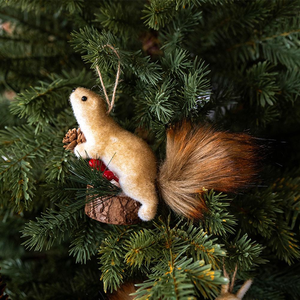 Weihnachtshörnchen Figur Schaumstoff Leichtes Hörnchen Ornament Lebensechtes Hörnchen Dekoration Weihnachtsbaum Tischmittelstück