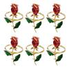 1pcs Valentine Day Rose Flower Napkin Rings Wedding Dinner Home Napkin Holder Rings Hotel Banquet Table Decoration Supplies