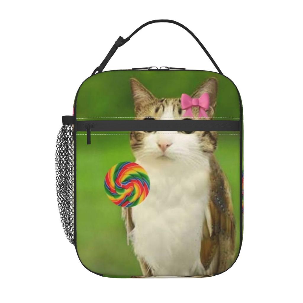 Meowl Cat Owl Funny Product Insulated Lunch Tote Bag For School Office Food Storage Bag Reusable Cooler Thermal Lunch Box