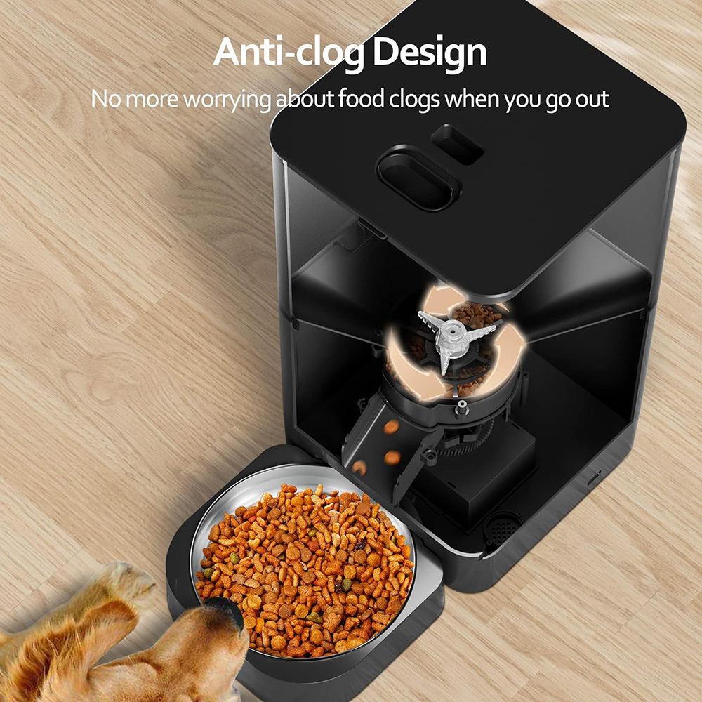 4L Automatic Wifi Button Pet Feeder Timed Auto Dog Feeders For Pets Dry Food Dispenser Cats Stainless Steel Bowl Pet Supplies
