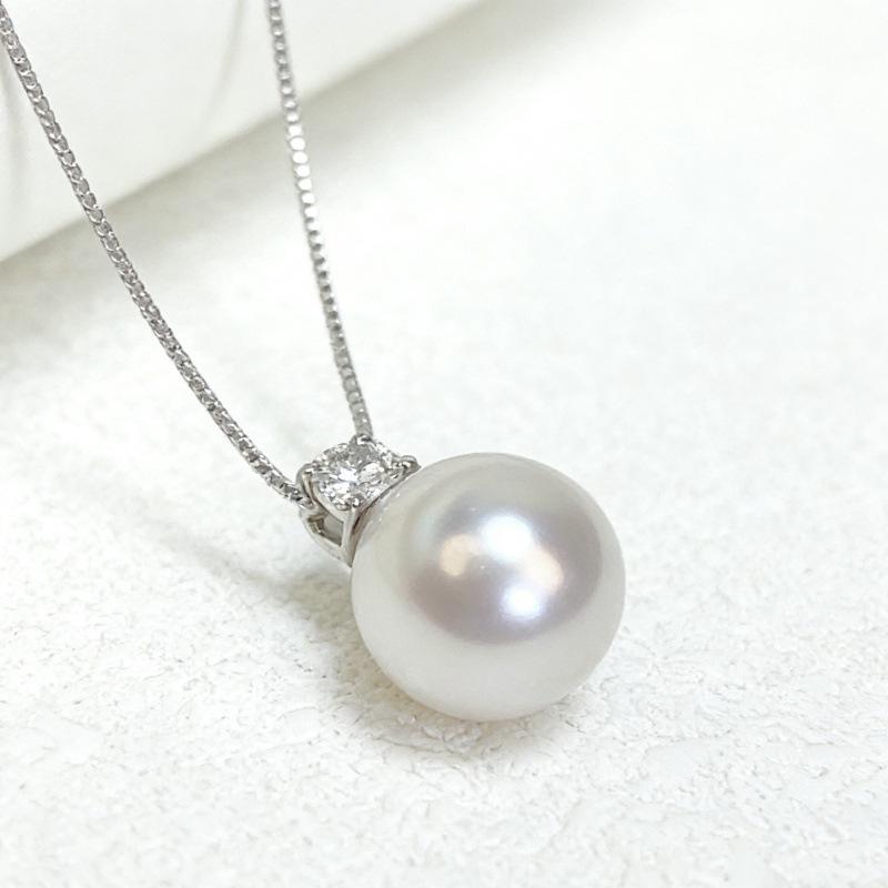 Sterling Silver Princess Pearl Necklace - Light Luxury Clavicle Chain with Single Pearl