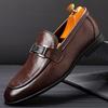 2025 Men's Summer Leather Slip-On Loafers: Soft, Breathable, Deodorant, Low-Cut Shoes for Business & Casual Wear