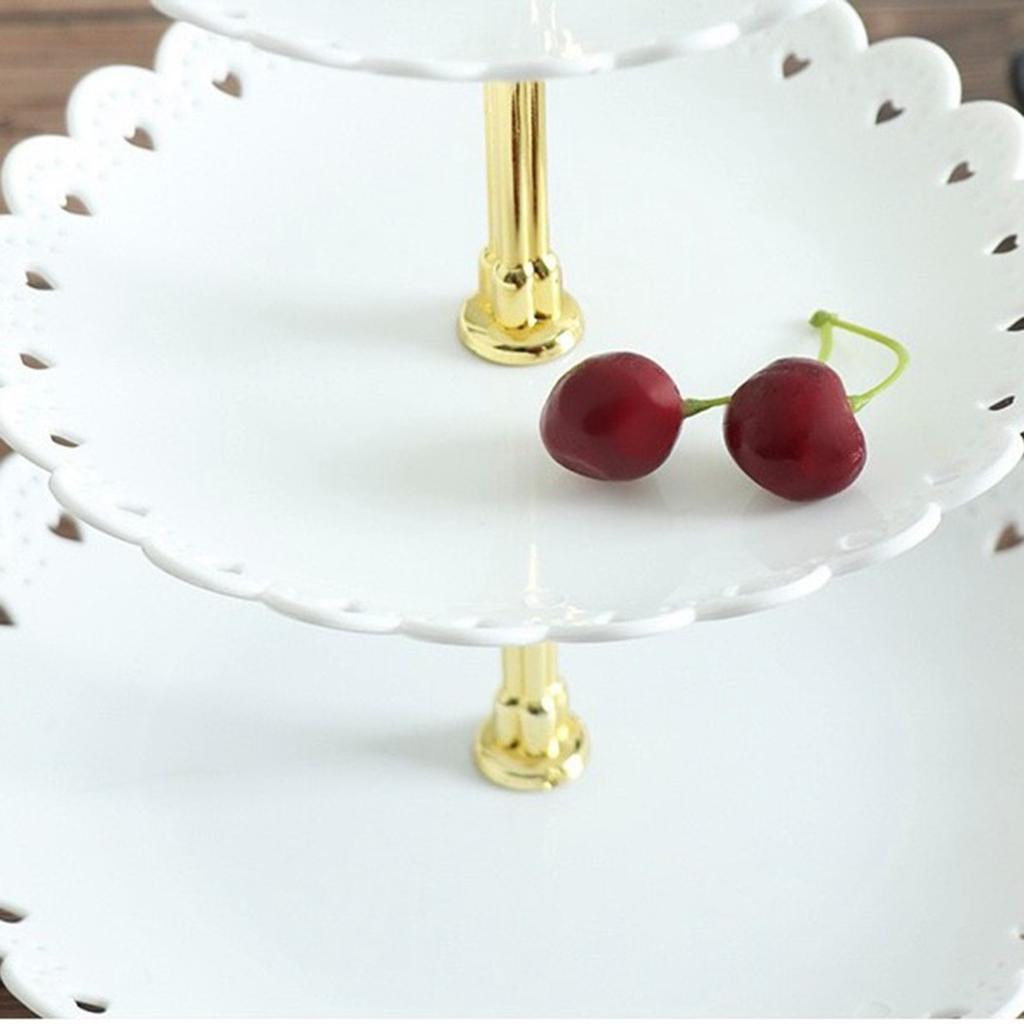 Multi Purpose 3 Tier Cake Stand Fruit Tray for Displaying Jewelry