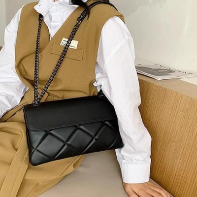 Mode Femmes Sacs Bandoulière losange à carreaux Sacs à main haute qualité Sacs à bandoulière en cuir PU Sacs carrés de luxe pour femmes