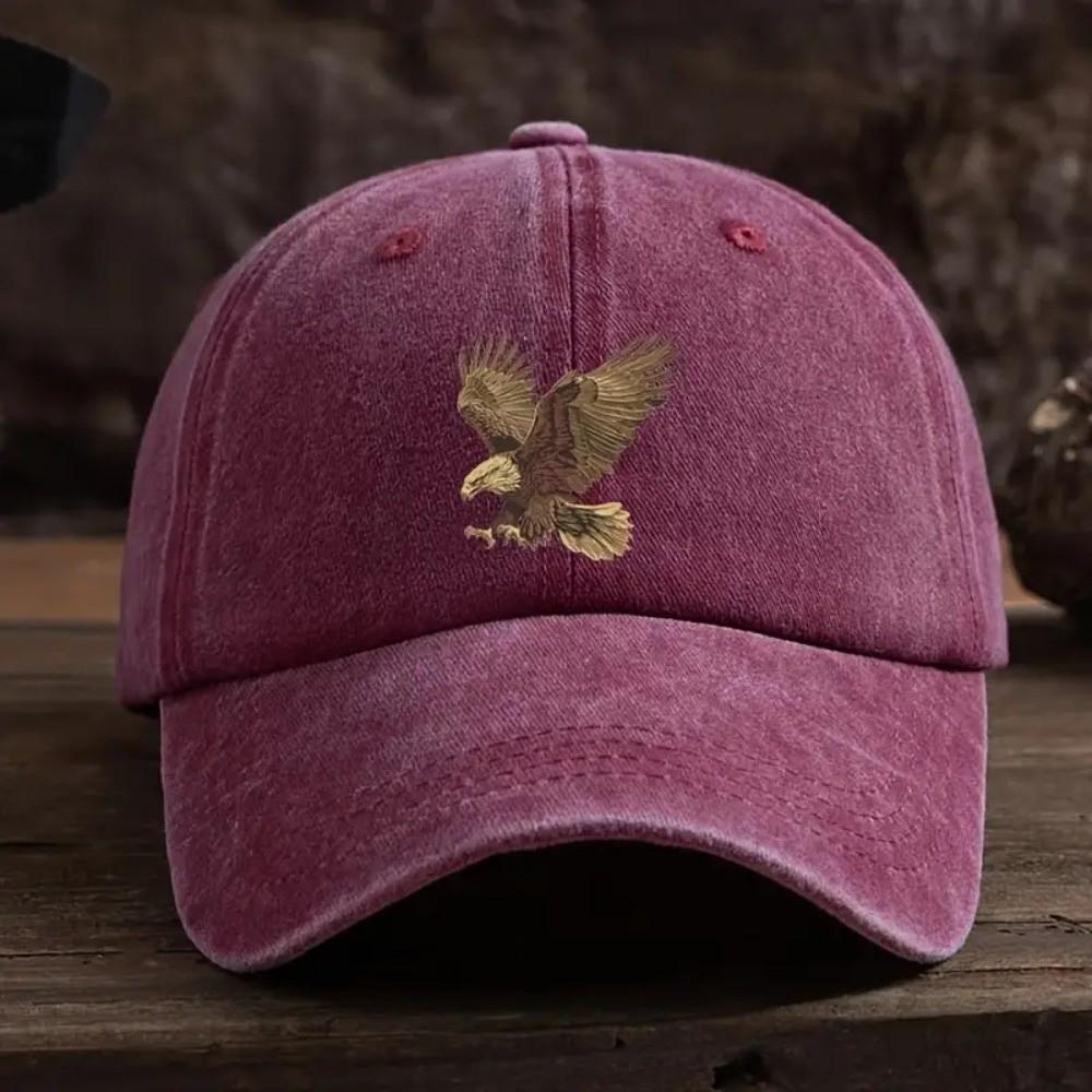 Adjustable Eagle Print Baseball Cap  For Man Women Hiking Fishing Vacation Exploration