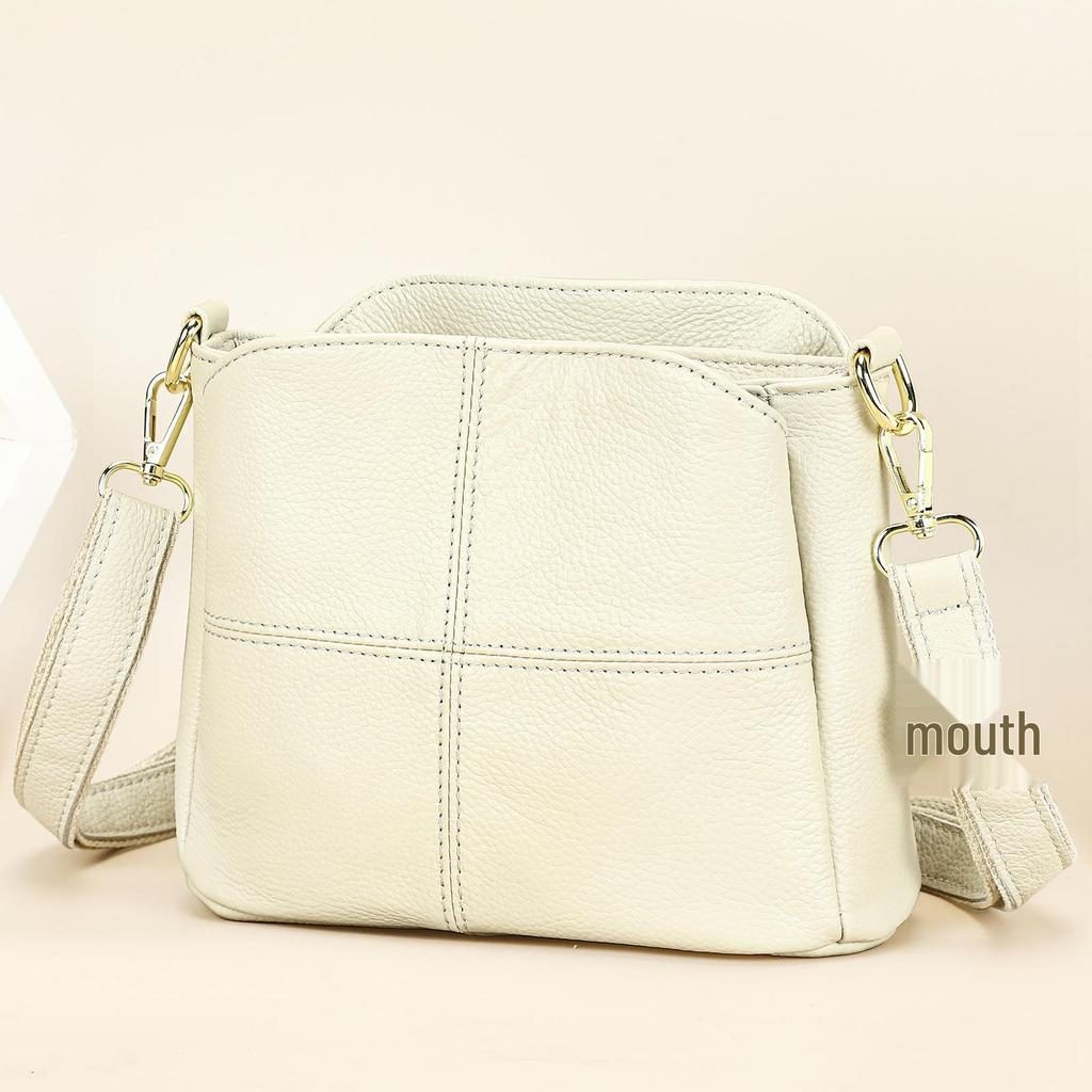 Elegant Genuine Leather Crossbody Handbag for Women - Large Capacity, Versatile Design