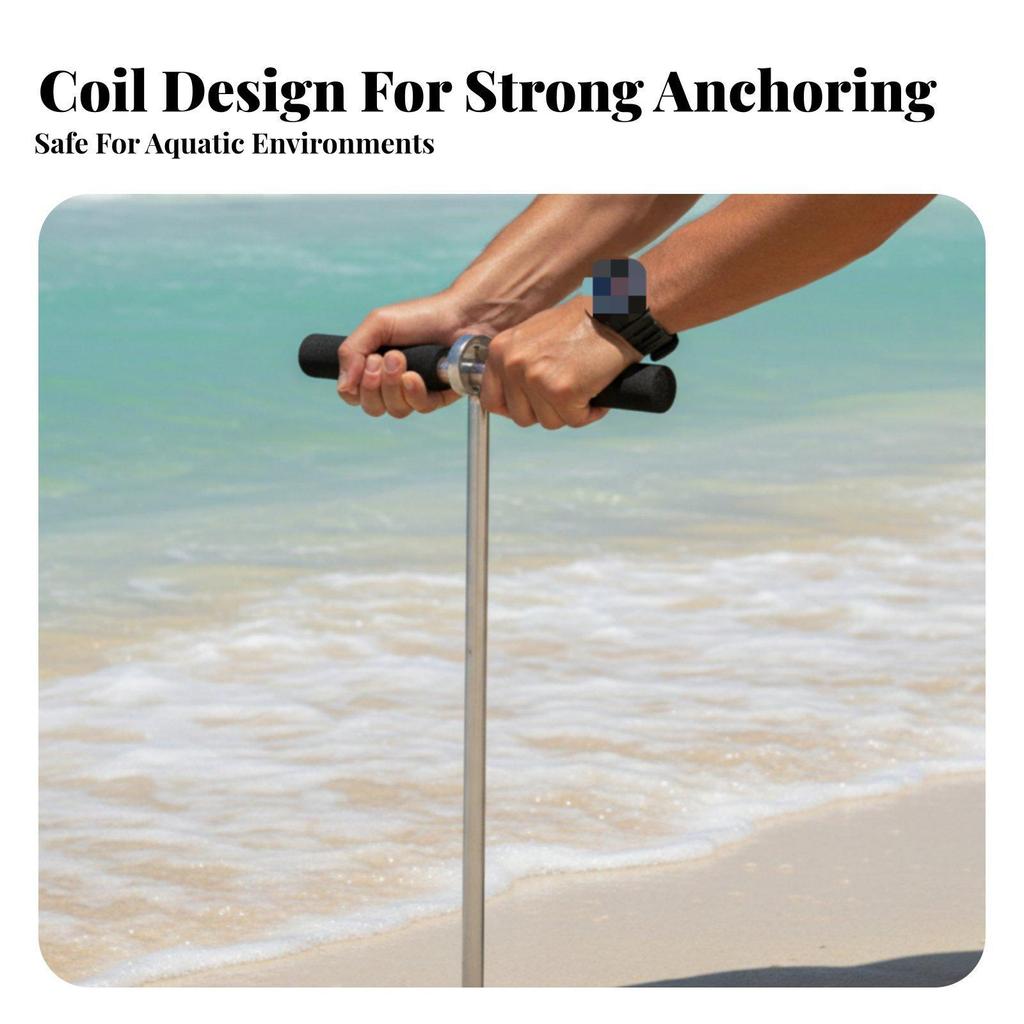 Heavy Duty 316 Stainless Steel Boat Anchor Secure Sand Auger Spiral for