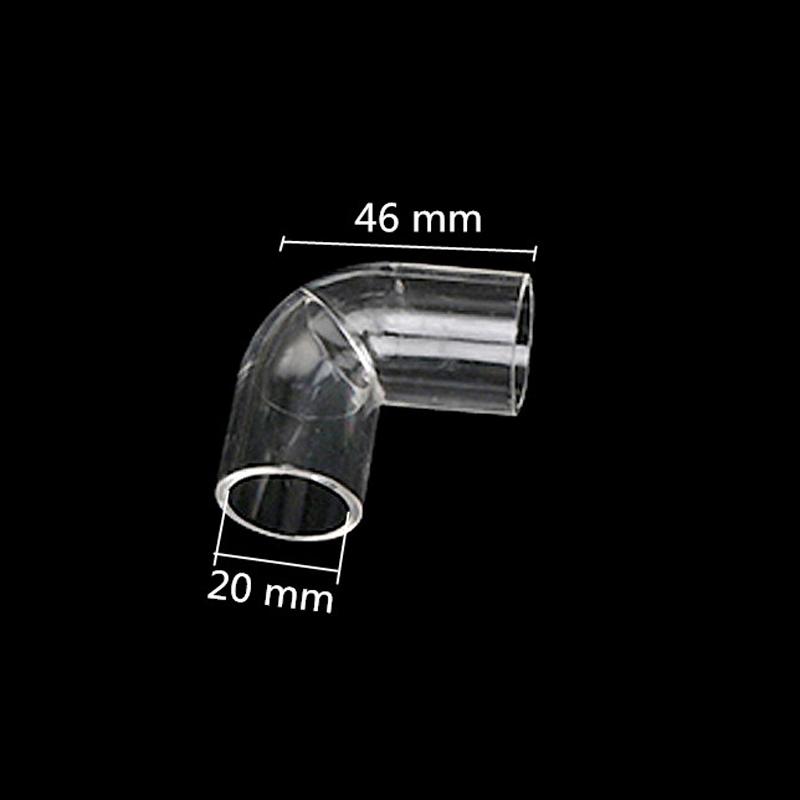 DN20 Acrylic Transparent Aquarium Tube Inner Diameter 20mm Tee Straight Elbow Connector End Cap Aquarium Fish Tank Accessories