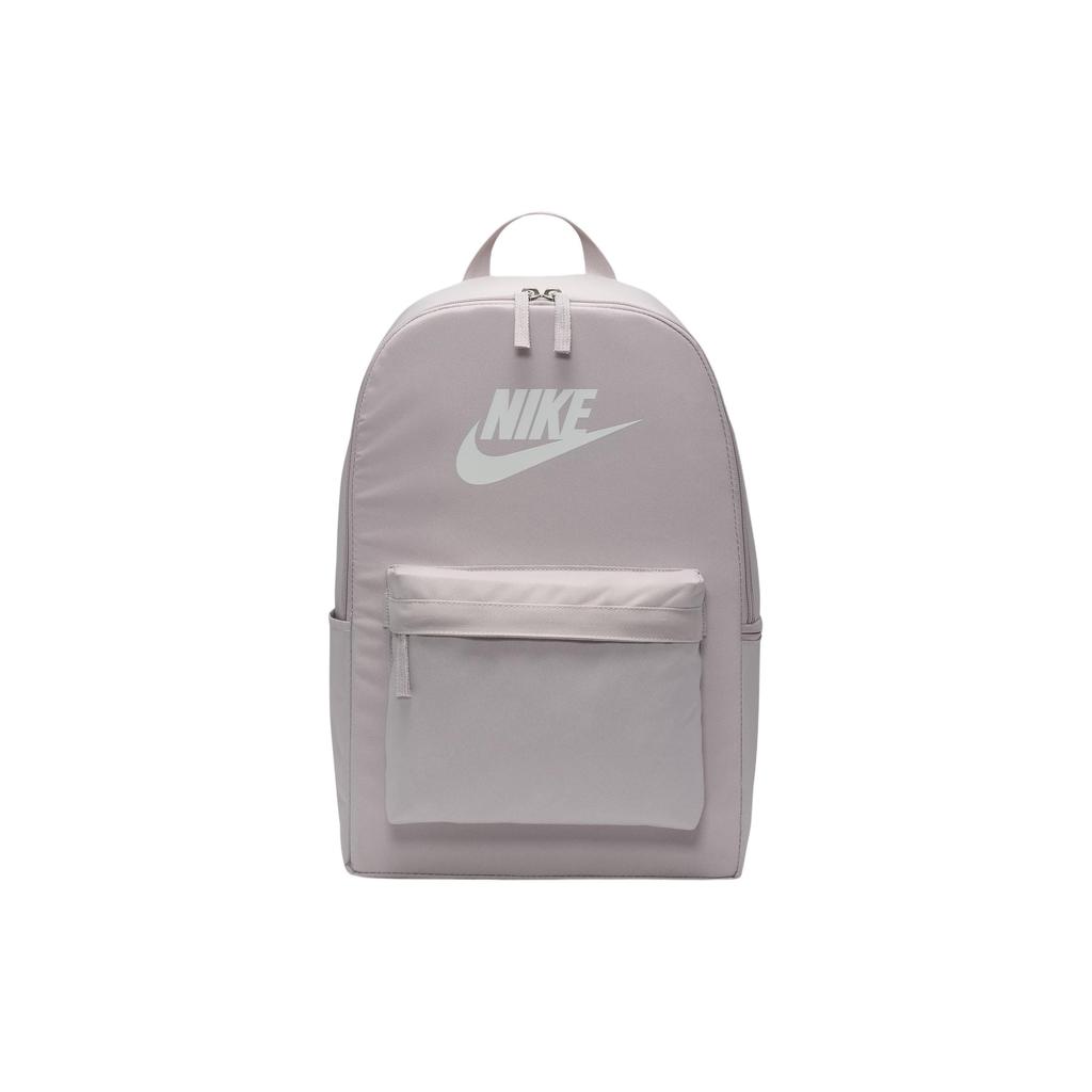 Nike Heritage Logo Print Sports Polyester Backpack Unisex Backpacks Platinum-Purple Summit-White DC4244019