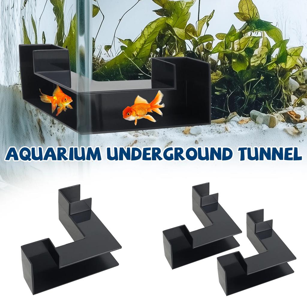 1/2Pcs Shrimp Cave Aquarium Tunnel Corner Aquarium Cave L-Shape Hiding Viewing Tunnel Fish & Shrimp Play Hideout for Fish Tank