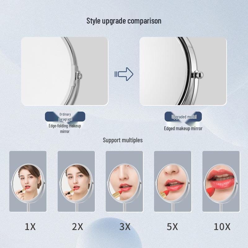 Double-Sided HD Vanity Mirror for Home Use - Fashionable Tabletop Beauty Mirror for Girls' Bathroom