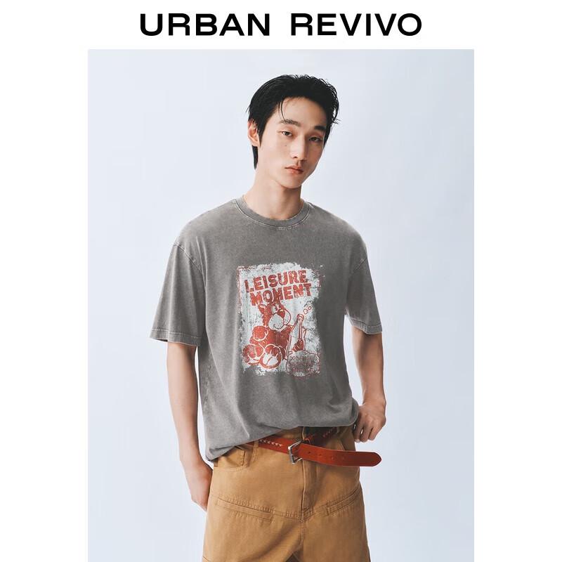 UR Men s Retro Cartoon Cotton Short-Sleeve T-Shirt S