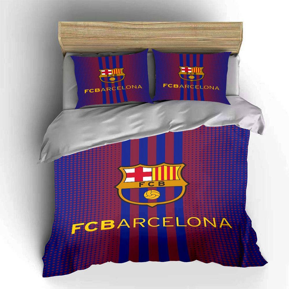 "FCB Red Blue Bedding Set" Bedding Duvet Cover Set Duvet Cover Pillowcases (1 * Duvet Cover 2 * Pillowcases, Without Duvet Insert)