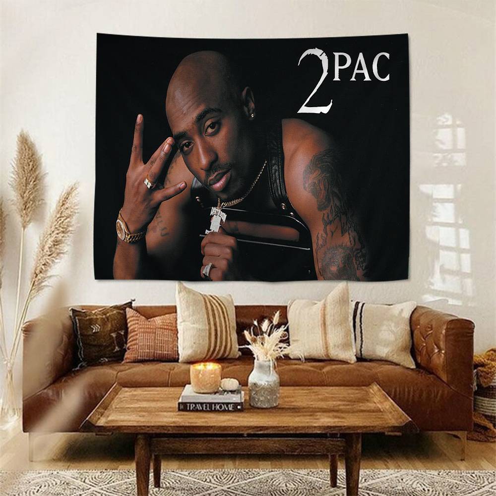 2PAC Tupac 3D Printed Cartoon Tapestry Wall Hanging Decoration Household Home Decor