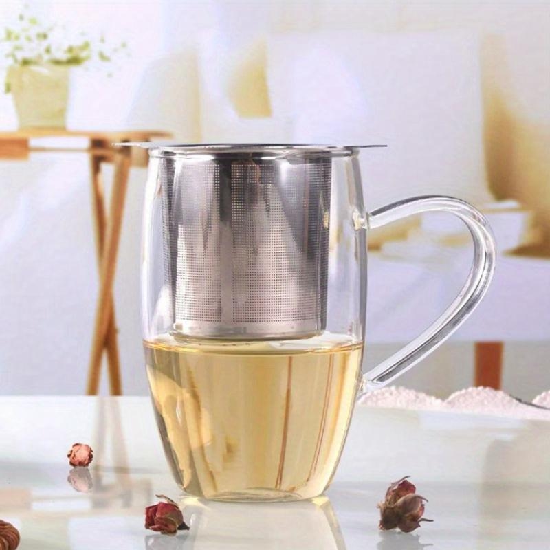 1pc Stainless Steel Tea Strainer with Double Ears, Stainless Steel Tea Strainer with Double Handles, Tea Brewer Filter