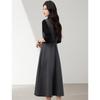 XinFeiYu Elegant Commuter Woolen Vest Dress Two-Piece Set