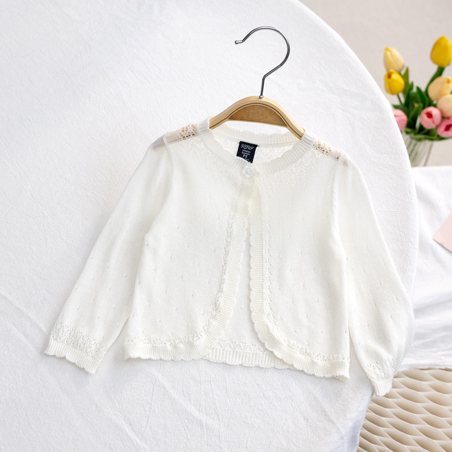 

Свитера-кардиганы с длинными рукавами для девочек и малышей для девочек 100cm белый