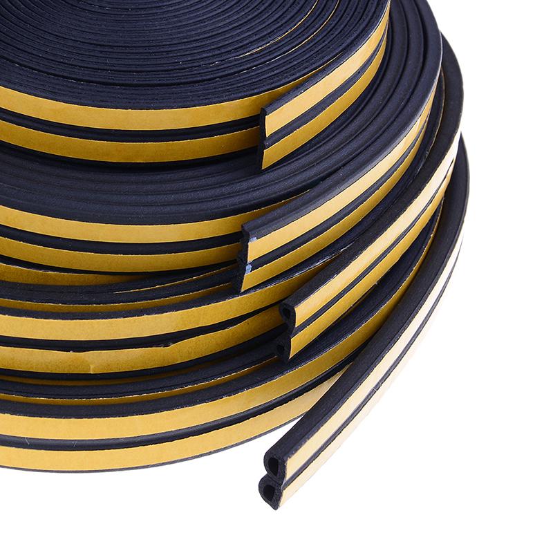 Rouleau de bande d'étanchéité en caoutchouc auto-adhésive pour porte et fenêtre, 10 m