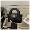 Borsa a tracolla quadrata piccola, nuova, estiva, elegante, semplice e squisita, con catena a maglie diamond retro