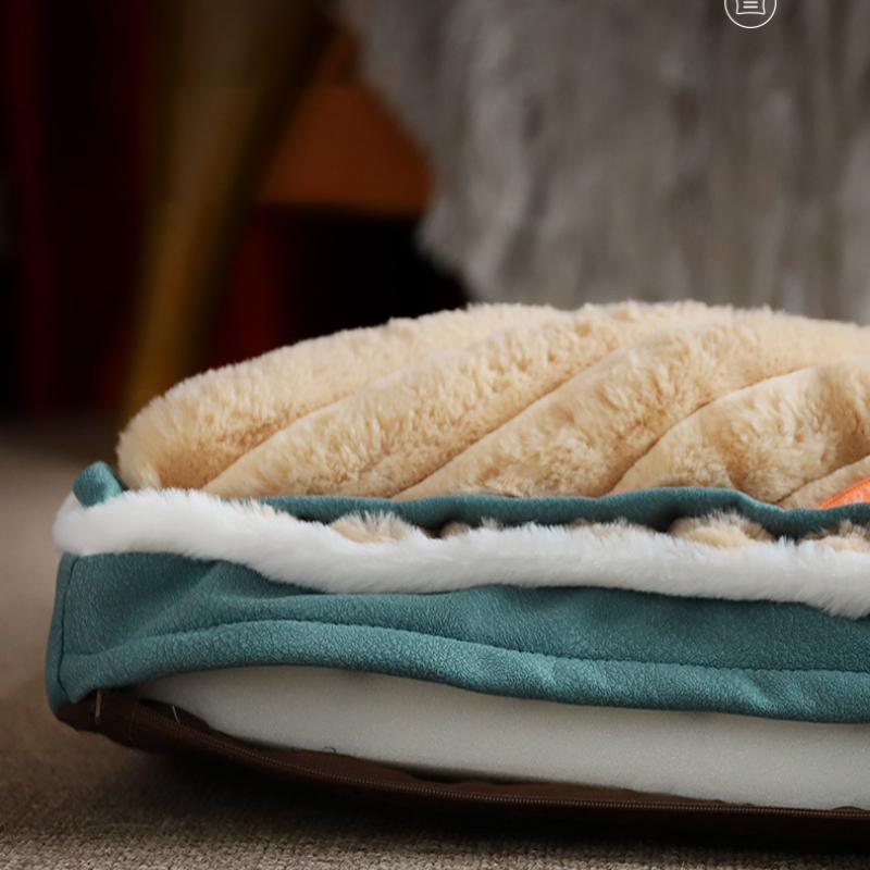 Cheap Calming Dog Beds for Small Large Dogs Luxury Dog Mat with Pillow Removable Cover Foam Pet