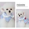 Dog Clothes Autumn and Winter Thick Princess Skirt Striped Fresh Sailor Cotton Coat Small Dog Pet Supplies