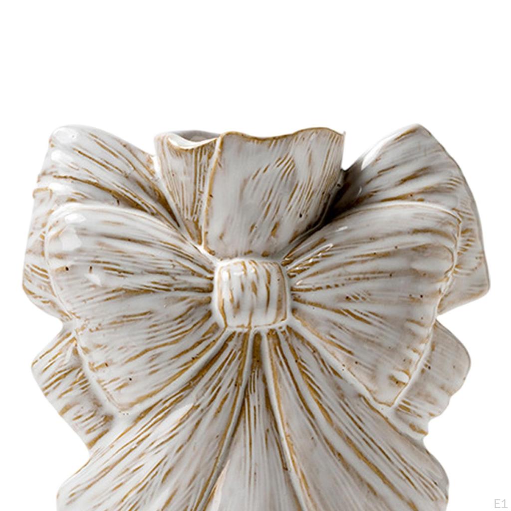 Ceramiczny wazon na kwiaty, pojemnik na rośliny, ładny kokardkowy wzór, hydroponika, dekoracyjny