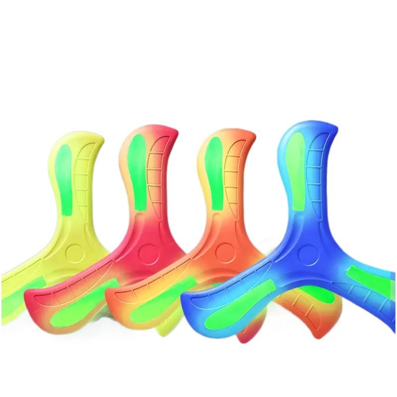 Boomerang Glow-in-the-dark Frisbee, Soft and Luminous Boomerang for Kids, Outdoor Toy for Boys