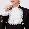 Koloniální volánkový krajkový jabot s více patry Odnímatelný set límce a manžet Pirátský kostýmový doplněk Viktoriánský koloniální kostým