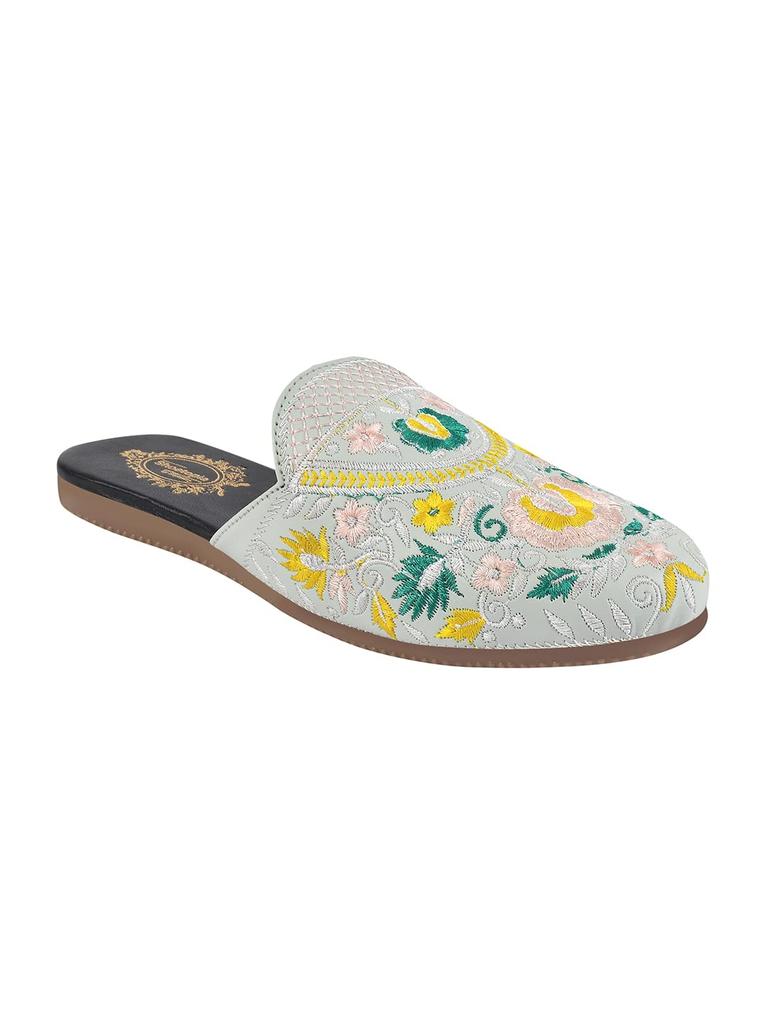 Sheotopia Women Stylish Belly Mules | Slip-On Closed Toe Casual Flats for Office & Daily Wear Loafers