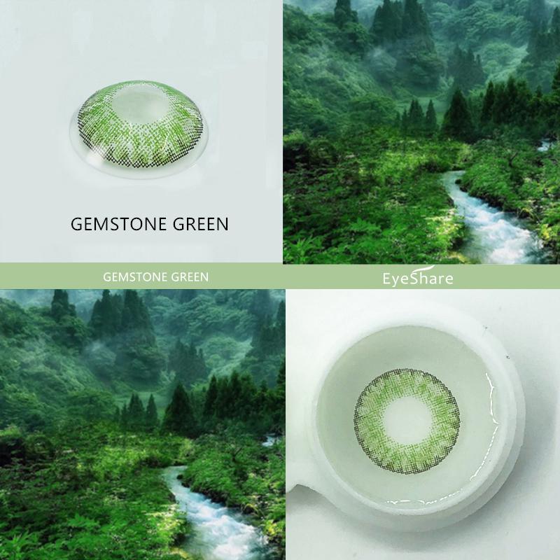 1 Pair 3 Tones Color Lens Contact Lenses Cosmetic Eye Contacts Eyes Yearly Use