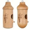 Hummingbird House Outdoor, Wooden Hummingbird House - Resistant Outdoor Garden Nesting Box for Attracting Beautiful Hummingbirds - Bird Cage Category