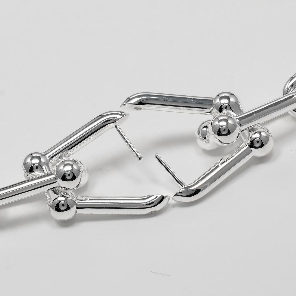 TIFFANY&Co. Hardware Graduated Link Piercing Silver925 22.6g Women Used