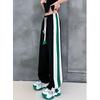 Korean Streetwear Women Sweatpants Spring Summer New Harajuku Elastic High Waist Love Drawstring Casual Striped Sports Trousers