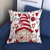 Valentine's Day Pillow Covers Red Buffalo Plaid Gnomes Design Machine Washable Festive Home Decoration Single-sided Printing Pillowcases