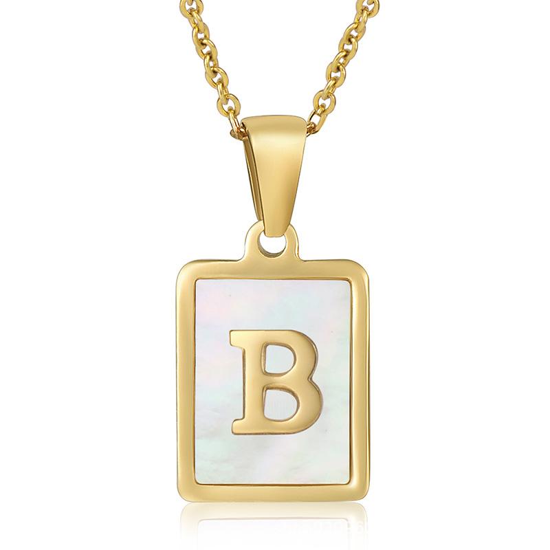 2026 Three-dimensional Shell Letter Necklace Women's 26 Letter Pendant Non-fading Jewelry