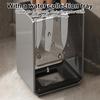 Wall-Mounted Countertop Knife Holder with Drip Tray Space-Saving Carbon Steel Plastic Rack for Kitchen Knives No-Drill Installation Anti-Slip